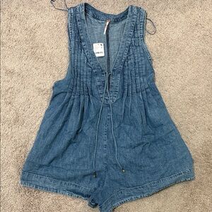 Free People Denim Blue Kids Bodysuit